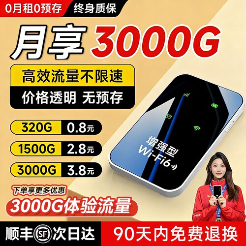 智能wifi移动无线wifl6便携式免插卡2026新款路由器全国通用流量wi-fi车载宽带4g高速网络智能上网卡车载wifi