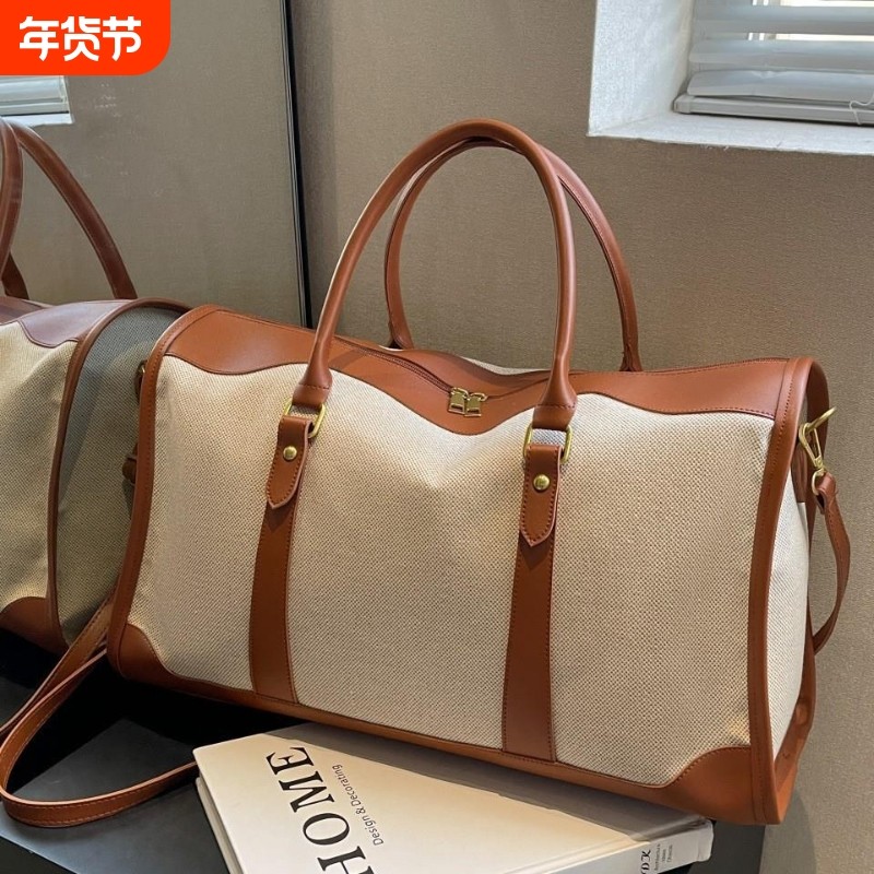 跨境旅行包女帆布手提包出差行李包时尚健身包旅游包包短途收纳袋