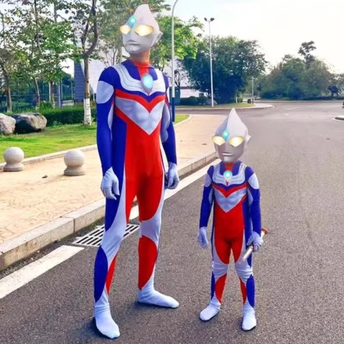 元旦儿童演出服赛罗奥特超人曼男童衣服迪迦大人版连体衣cos成人