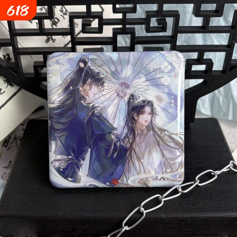 二哈和他的白猫师尊周边一伞尘缘墨燃方形双闪谷子吧唧徽章