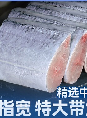 5万人宽带鱼段特大中段新鲜特级深海刀鱼段海鲜批发大带鱼鲜带鱼