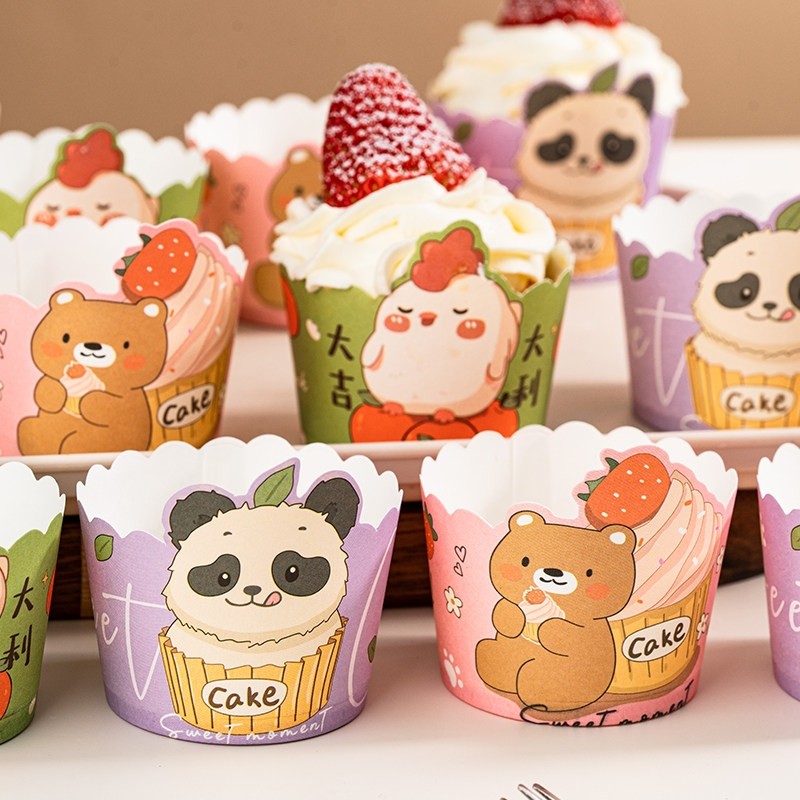 儿童节纸杯蛋糕纸杯卡通纸托耐高温杯子烤箱专用烘焙工具马芬模具,厨房/烹饪用具,烘焙用纸,淘宝优惠券,粉丝福利购,淘宝优惠卷