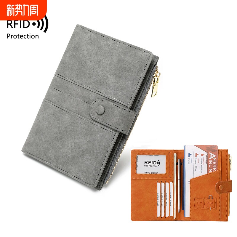 出国护照收纳包保护套防盗刷银包票夹多功能旅行passport防盗