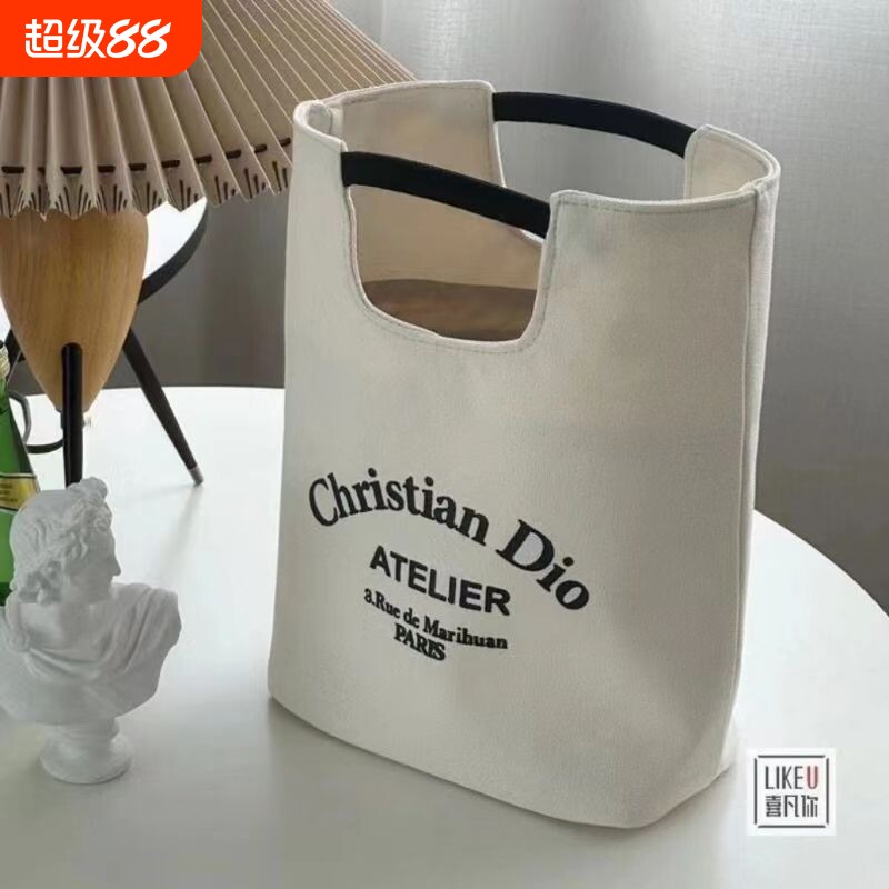 手拎外出学生帆布上班化妆妈咪包文艺饭盒袋手提水桶便当休闲布包
