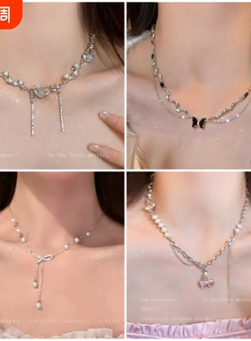 碎银珍珠项链小设计高级感