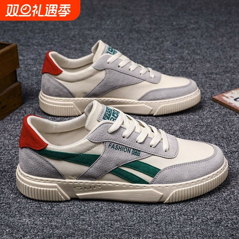 春秋男鞋2025新款韩版潮流百搭帆布潮鞋休闲学生板鞋布鞋运动网红