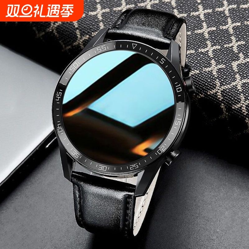 【多种运动监测】酷雍圆屏智能手表蓝牙通话测心率防水接打电话男