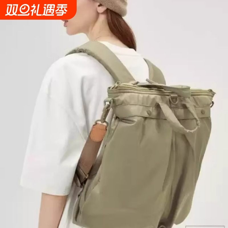 2025新款复古多口袋潮牌多功能电脑背包男女户外百搭通勤双肩书包