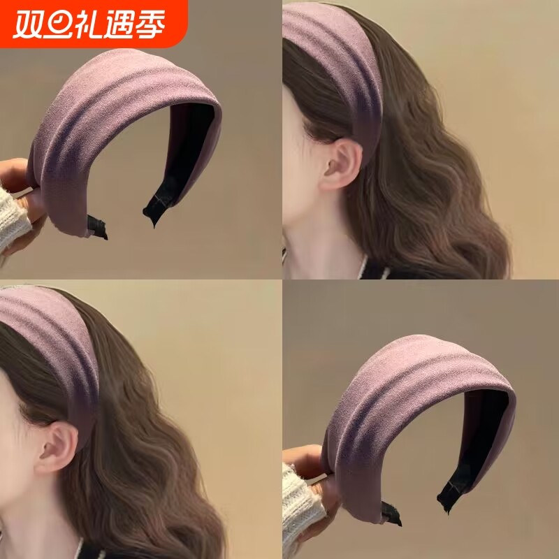 洗脸复古发箍宽边针织2025新款高颅顶秋冬防滑压发头箍百搭发饰