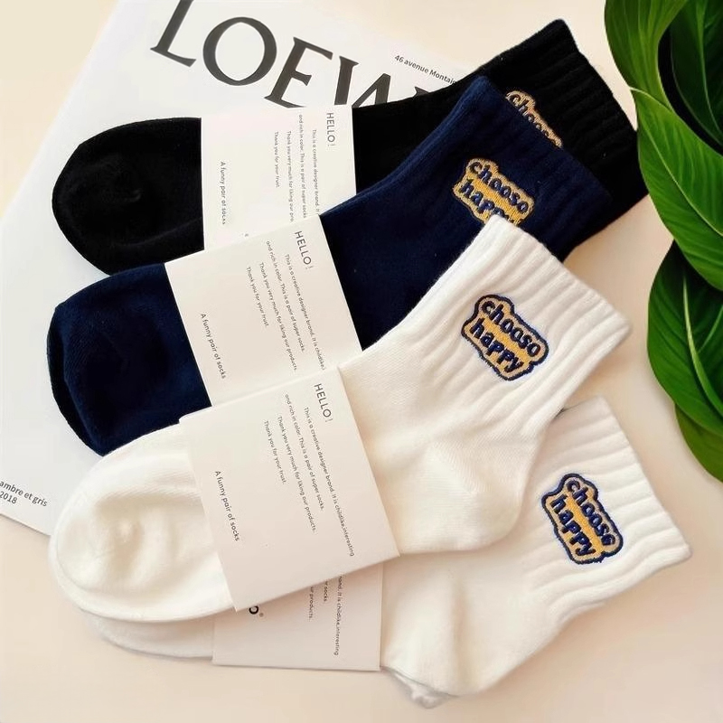 秋冬季防臭吸汗中筒袜透气运动袜