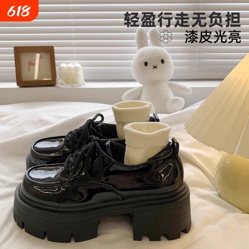 厚底粗跟小皮鞋女|超6500人收藏