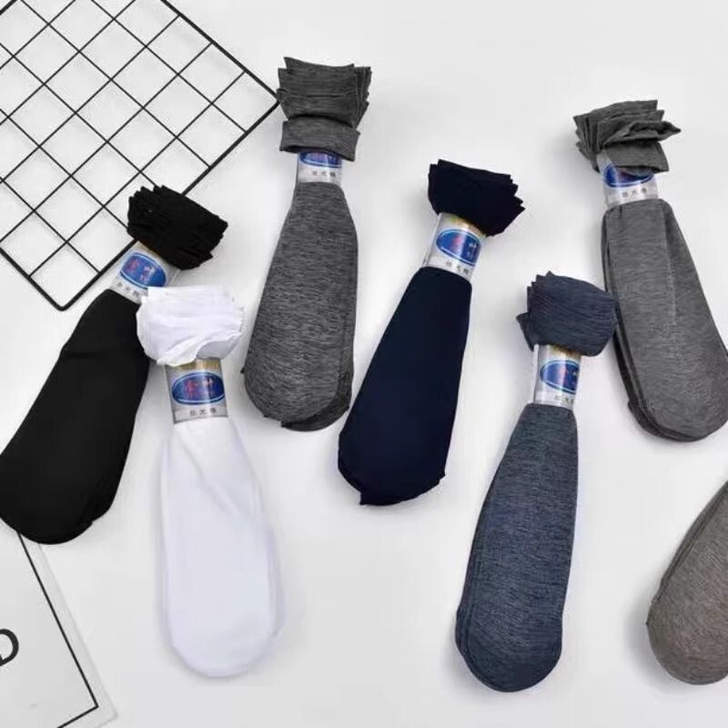 冰爽商务男丝袜夏季新款透气短丝袜丝光休闲男袜薄款中筒袜子男士