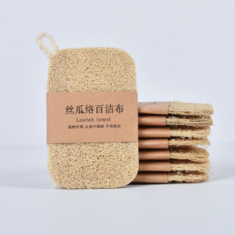 天然洗碗刷锅抹布家用不沾油海绵清洁刷百洁布丝瓜瓤厨具双面去油
