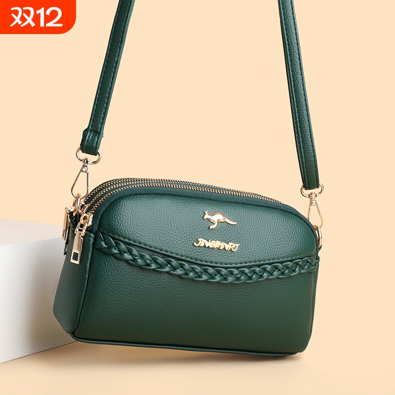 真皮2024新款包包女斜挎小挎包三层洋气单肩包手拎包手机包潮质感