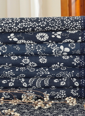 乌镇民宿国风蓝印花长方形餐桌布博物馆画室青花瓷碎花茶几台垫布