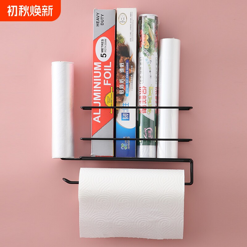 保鲜膜收纳架免打孔厨房图片