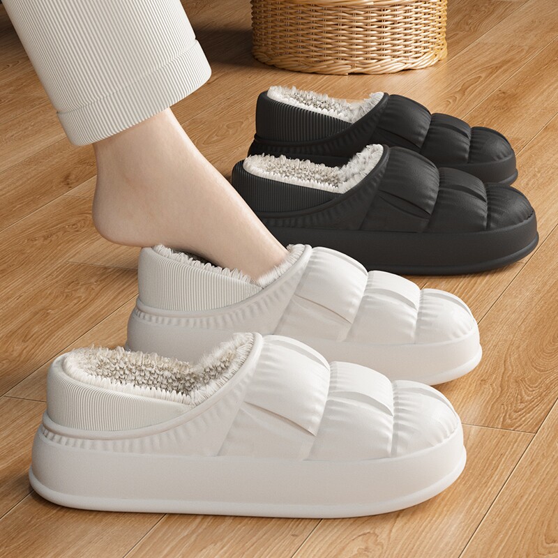 防水棉拖鞋外穿女款包跟2026新款冬季保暖家居室内拖鞋防滑棉鞋男