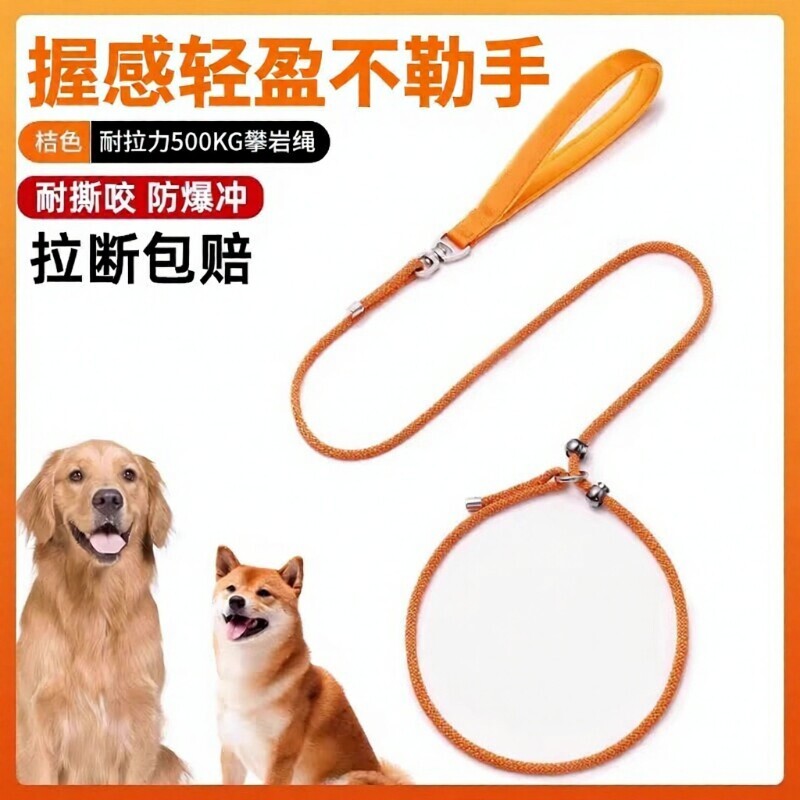 专业训犬防爆冲p绳小中大型犬金毛p链遛狗绳绳狗狗牵引绳防咬训练