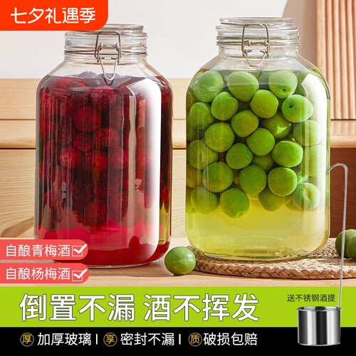 泡酒玻璃瓶专用空瓶青梅10斤酒坛酒罐容器食品级密封罐酿酒杨梅酒