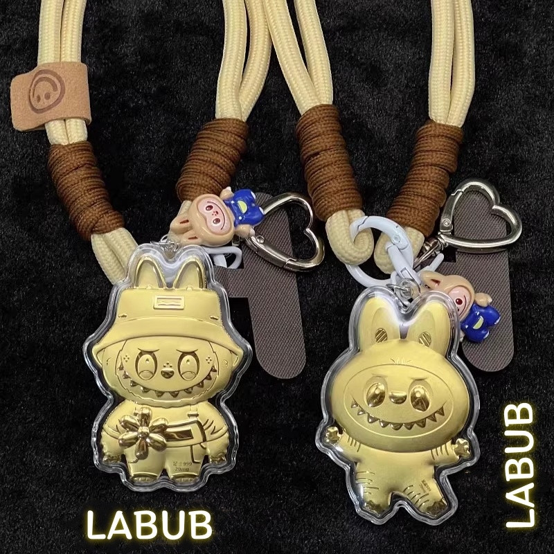 爆款拉labu黄金手机挂件钥匙扣包包挂件送女友闺蜜礼物女朋友布布