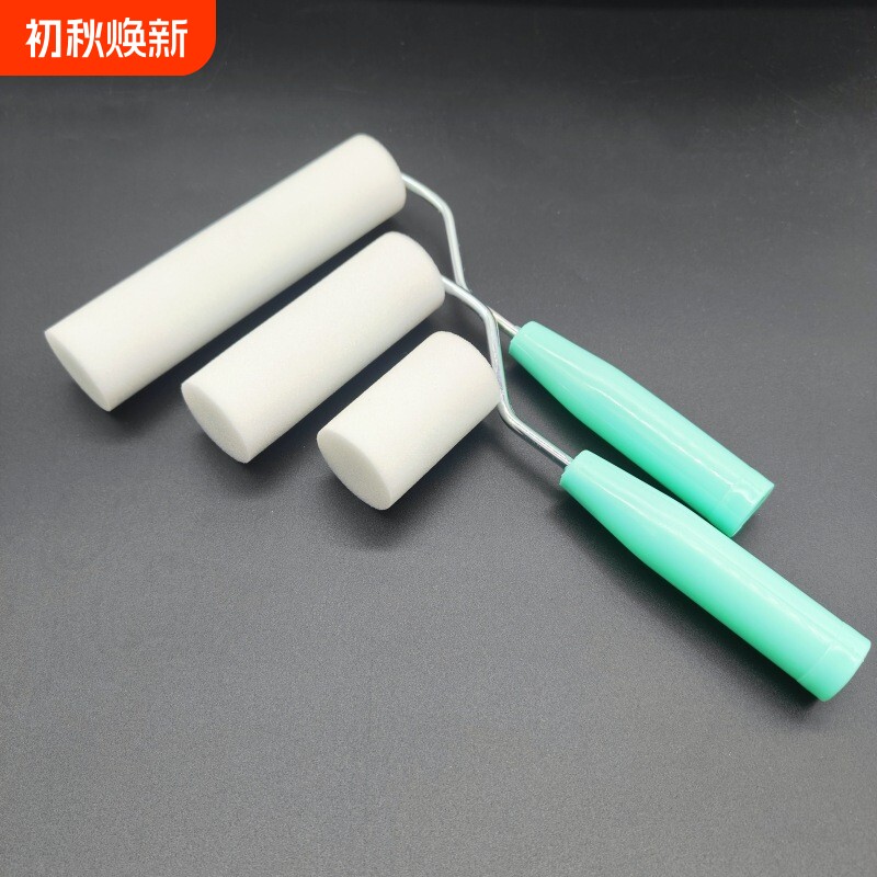 滚筒刷高密度4寸9寸海绵艺术乳胶漆绘画水性油漆小拇指涂刷工具