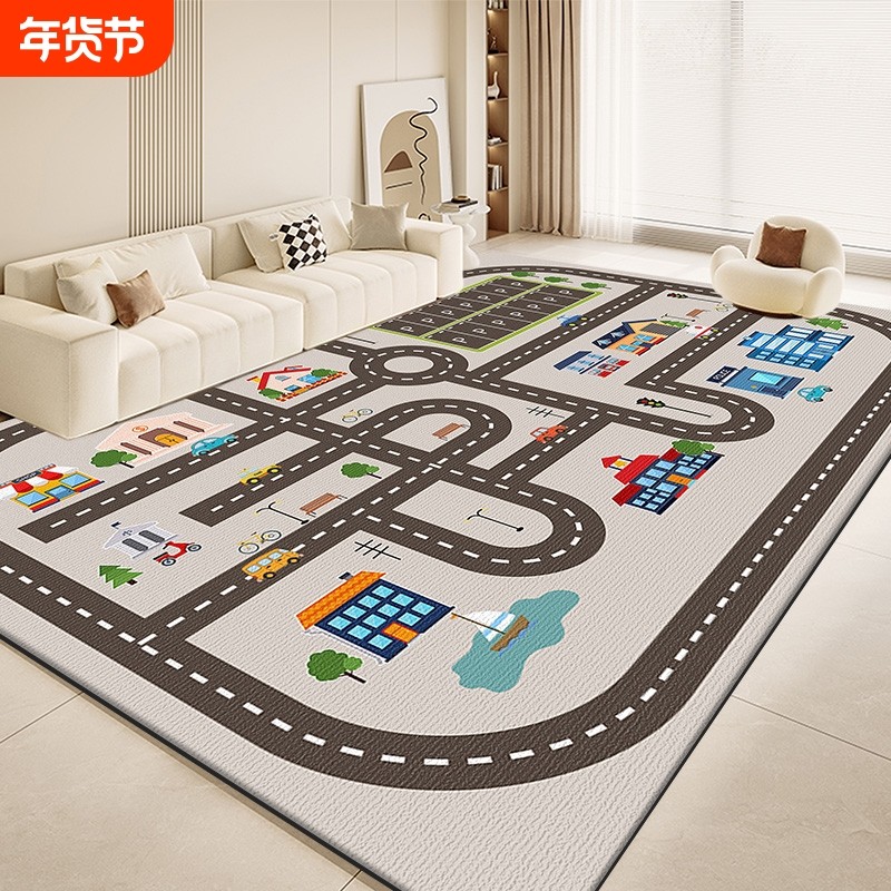 儿童房家用地毯客厅游戏地垫玩耍爬行垫卧室水晶绒防滑阅读区垫子,居家布艺,地毯,淘宝优惠券,粉丝福利购,淘宝优惠卷