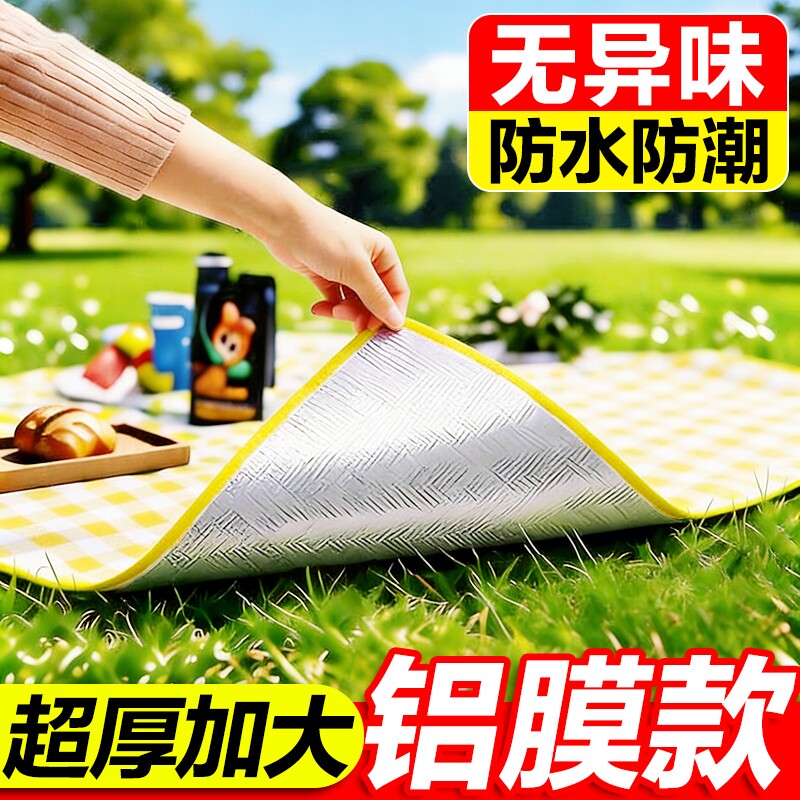 野餐垫户外防潮垫防水加厚便携徒步沙滩垫便携露营野炊草坪地垫子