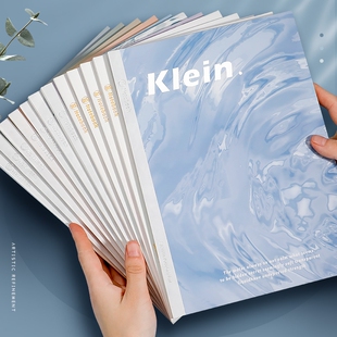 水波纹笔记本包背车线本小红薯推荐 本高级灰笔记本子软面抄练习本日记本高颜值学生文具 B5横线ins风无线胶装