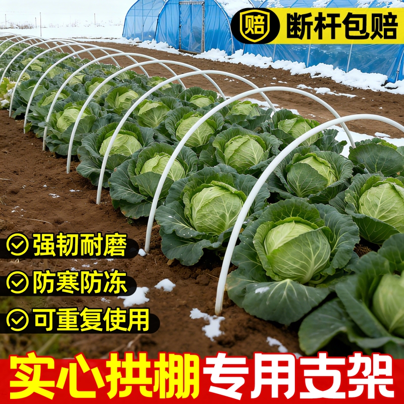 拱棚支架玻璃纤维菜地菜园农用家用拱条大棚拱杆骨架保温暖棚实心