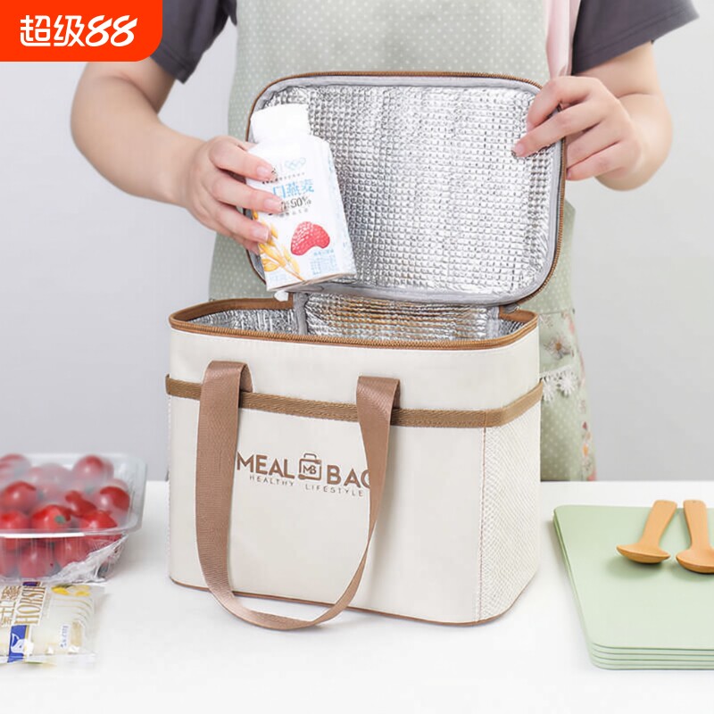 饭盒袋子手提保温袋便当加厚铝箔上班族小学生带饭饭包餐包袋防水