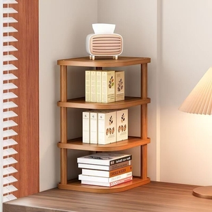 置物架书架多层收纳架家用客厅卧室床头柜子储物架书柜转角架三层