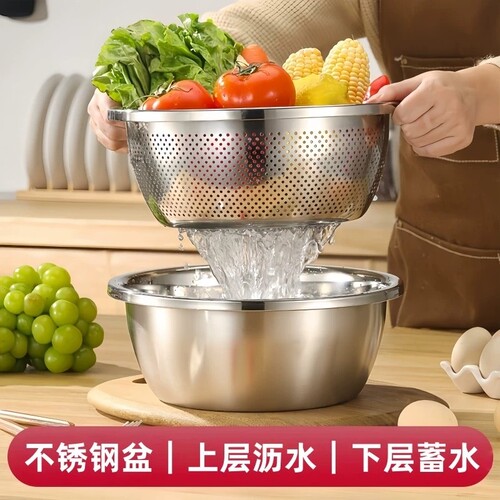 不锈钢沥水洗菜盆|千人回购