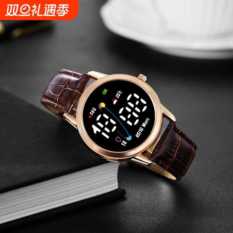 LED夜光电子手表男女高颜值时尚防水计时学生多功能手环Y23