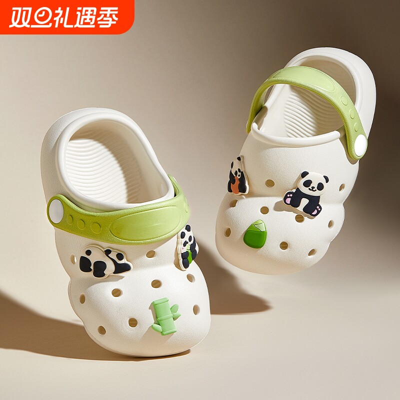 儿童凉拖鞋宝宝洞洞鞋2025新款夏季男女童包头婴幼儿室内家居防滑