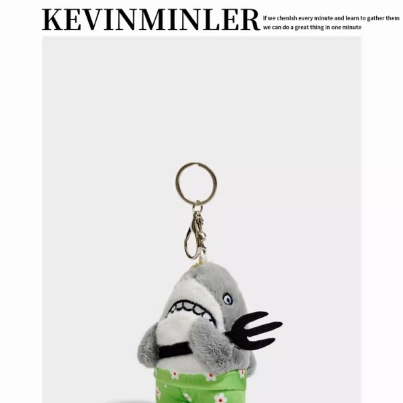 KEVINMINLER原创丑东西搞怪挂件鲨鱼谐音梗公仔书包包挂件