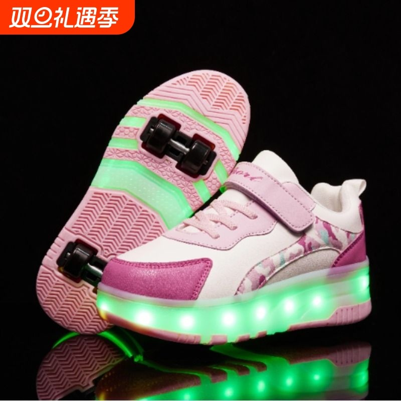 儿童暴走鞋四轮可拆卸男童带轮子滑行鞋女成人暴走轮滑鞋四季