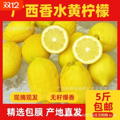 奶茶店专用无籽黄柠檬新鲜饱满