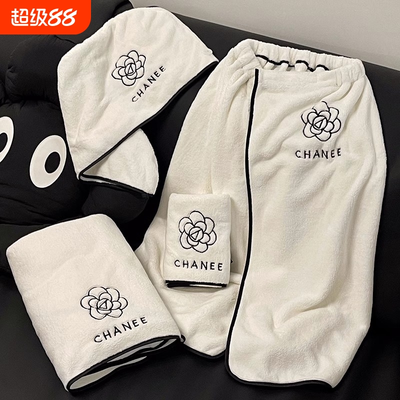 珊瑚绒速干浴巾三件套