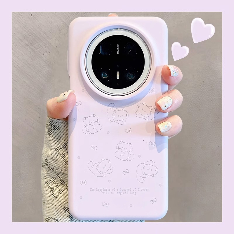 可爱猫咪适用华为mate60pro手机壳液态硅胶mate70新款