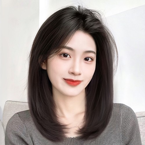 假发女长发自然全头套式真发全真人发轻薄无痕高端整顶锁骨假发套