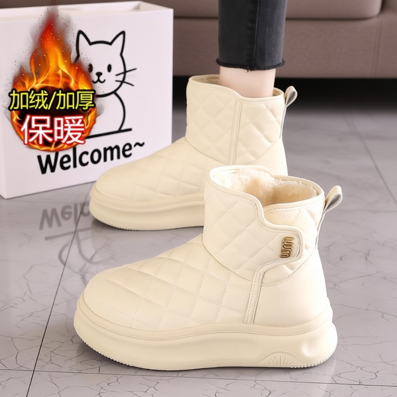 雪地靴防水防滑哈尔滨女款冬季2026新款棉靴加绒加厚保暖厚底棉鞋