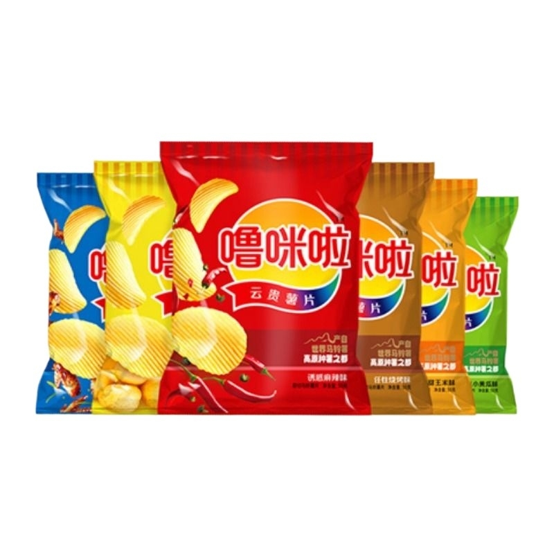 噜咪啦云贵薯片办公室解馋小零食8种口味任你选择50g*6袋