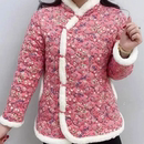 网红棉服冬中国加厚棉袄女装 复古民族妈妈东北旗袍棉衣外套中老年