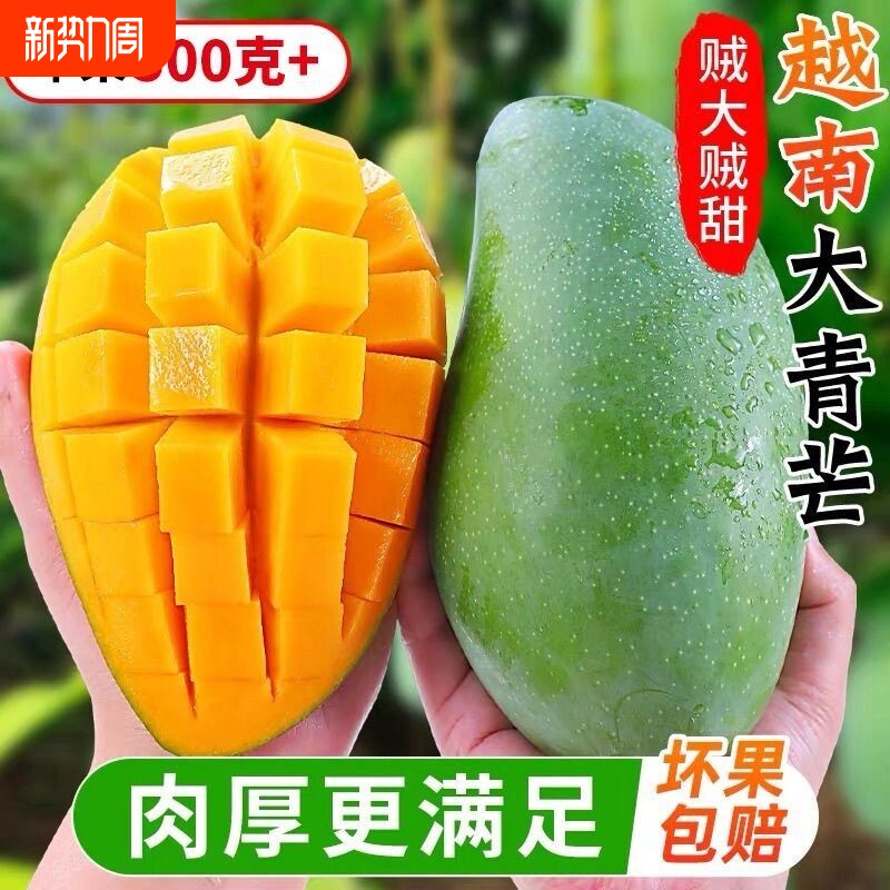正宗越南大青芒特产芒果应季热带新鲜水果生熟两吃芒果口岸直达