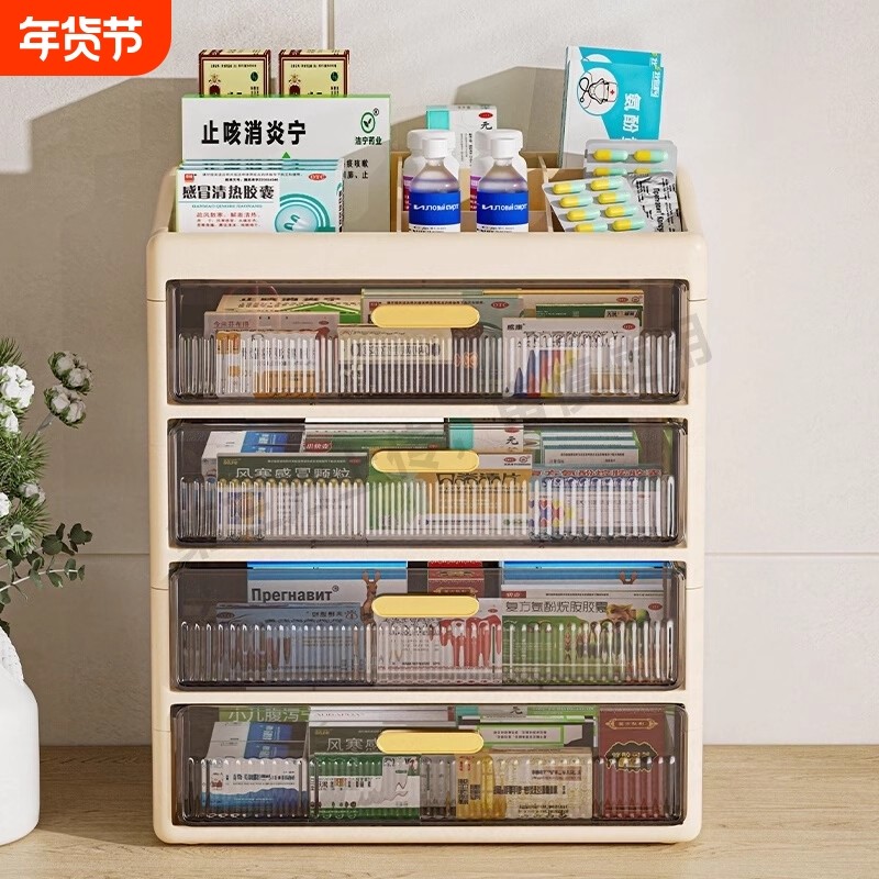 医药箱家庭装大容量抽屉式家用分类层医疗包大号放药物品收纳盒柜,收纳整理,医药箱,淘宝优惠券,粉丝福利购,淘宝优惠卷