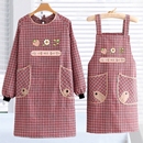 新款 罩衣耐磨 围裙女厨房家用棉布做饭围兜2024防油上班工作服长袖