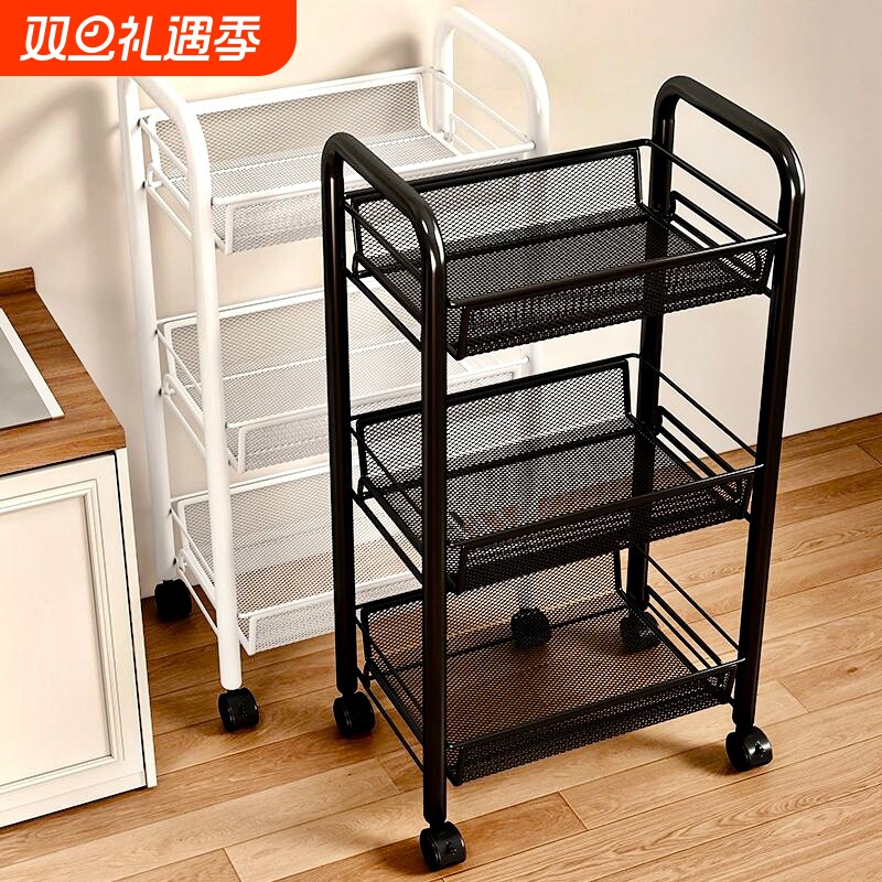 书架落地置物架多层储物架可移动收纳架桌下小型书柜办公室零食