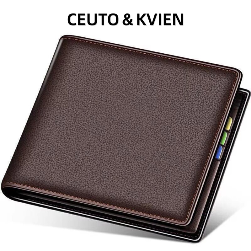 CEUTOKVIEN男士皮夹潮牌钱包男真皮质感短款男生学生韩版新