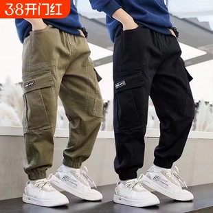 男童裤子春秋款2026痞帅风秋装儿童工装裤初中生男孩秋季长裤加绒