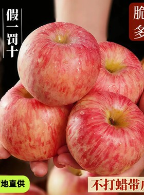 正宗陕西洛川红富士苹果新鲜水果时令10斤脆甜冰糖心整箱丑苹果